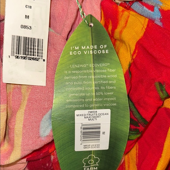 Farm Rio New with Tag Floral Red and Pink Women's Skirt Medium - Picture 11 of 12